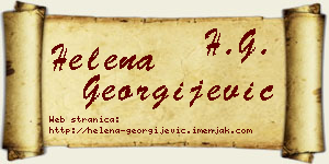 Helena Georgijević vizit kartica